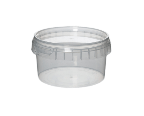 Tub, Transparent Plastic with Tamper Proof Lid (240 ml) - Aromantic UK