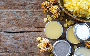 Image of Buttery Lip balm with Beeswax in jars