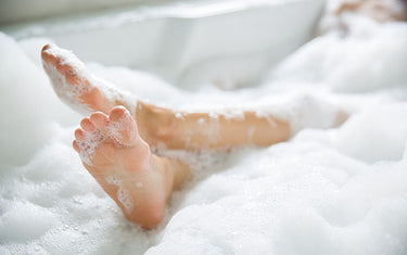 image of someone in the bath