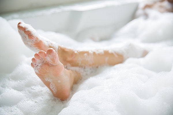 image of someone in the bath