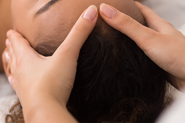 image for treatment on hair with hot oil