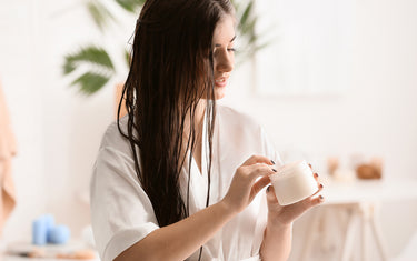 applying hair products