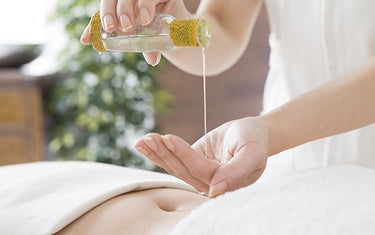 Image of person getting a massage using Skin Drench Gel