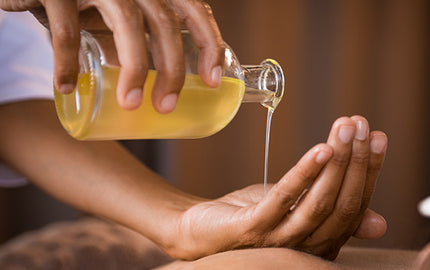 image of massage oil after sports being applied