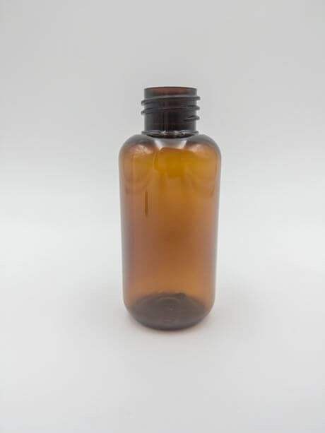 50 & 100ml Amber Plastic Bottle- 20/410