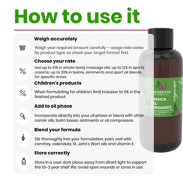 Organic Arnica Oil - Aromantic UK