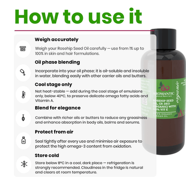 Organic Rosehip Seed Oil - Aromantic UK