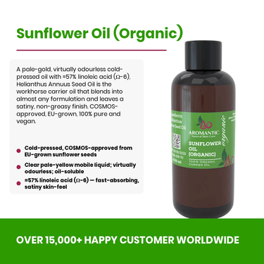 Organic Sunflower Oil Linoleic - Aromantic UK