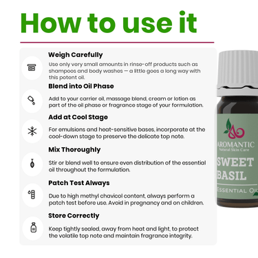 Sweet Basil Essential Oil - Aromantic UK