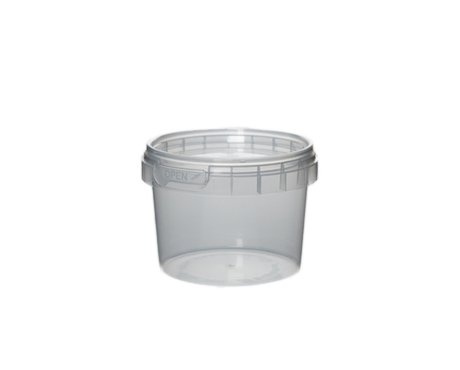 Tub, Transparent Plastic with Tamper Proof Lid (120 ml)