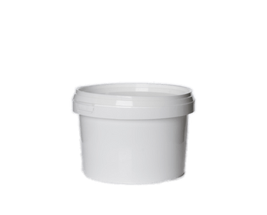 Tub, White Plastic with Lid (500 ml) - Aromantic UK